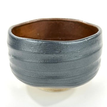 Japanese Mino Ware Chawan Matcha Tea Bowl Iron Brown Black Ash Green Drip Glaze NEW 5"