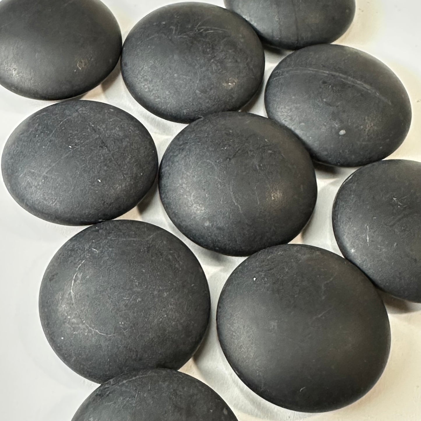 Vintage Japanese Go Game Stones 9mm X10 For Replacement - Black Slate