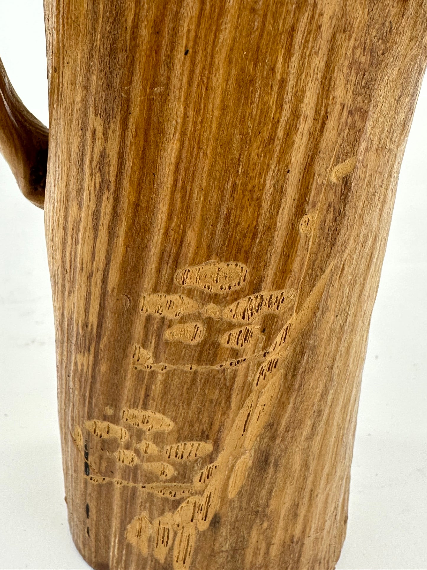 Vintage Japanese Kokeshi Wooden Doll Signed by Maker 7"