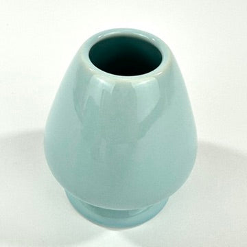 Japanese Style Ceramic Chasen Holder Matcha Whisk Keeper Stand Pale Blue Glaze NEW 3"H