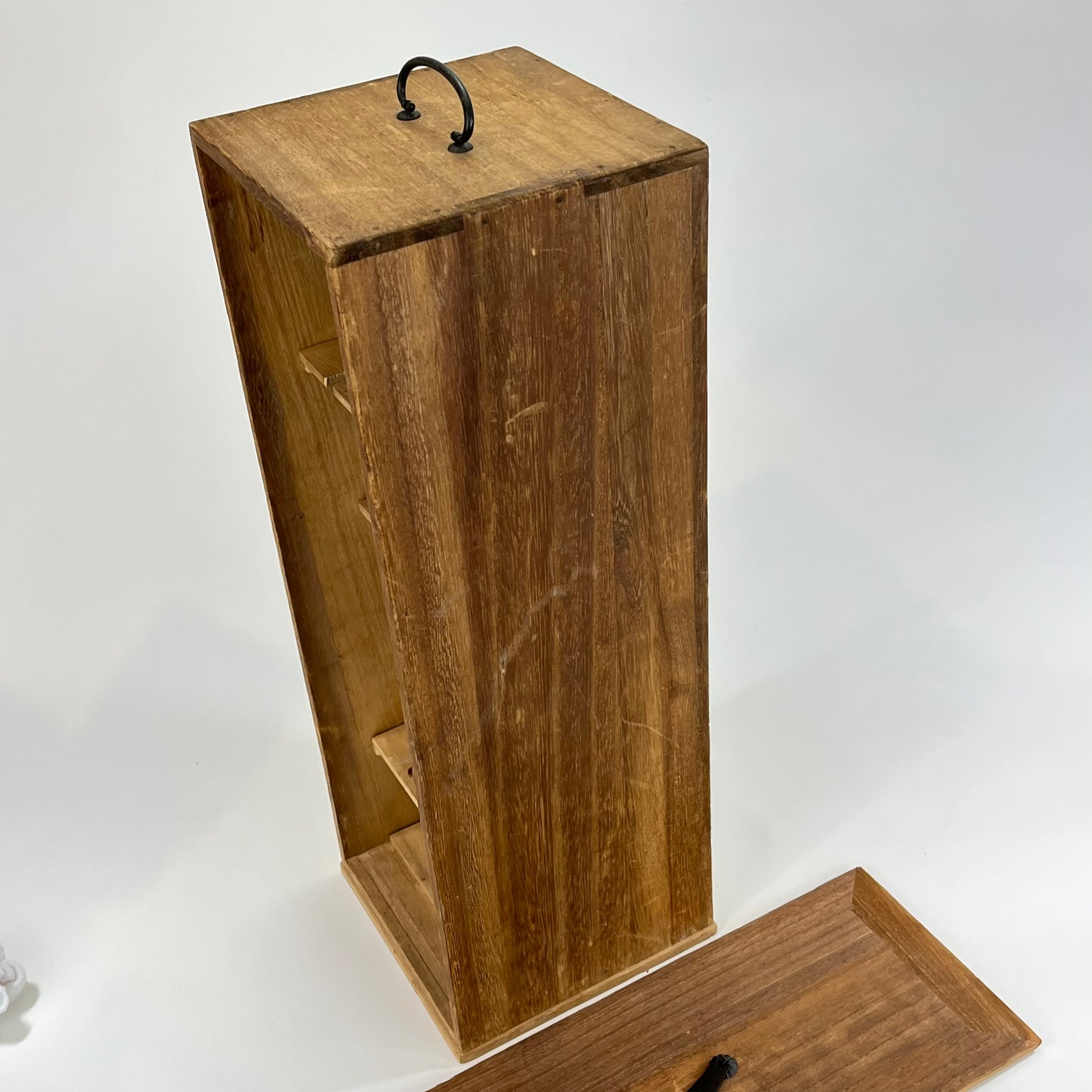 Vintage Japanese Chabako Tea Ceremony Traval Kiri Wood Box w/ Laddle 12"