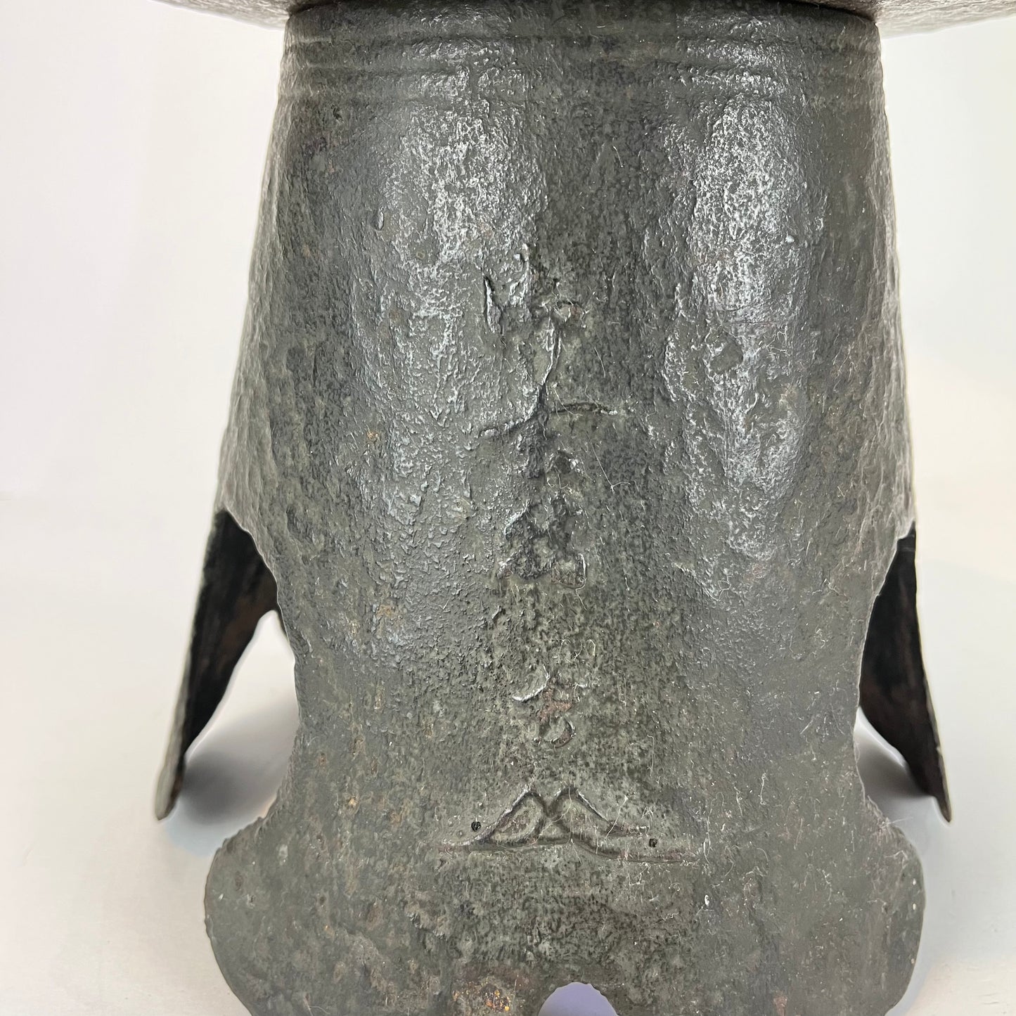 Vintage Japanese Showa Usubata Iron Vase Buddhist Family Shrine 9"