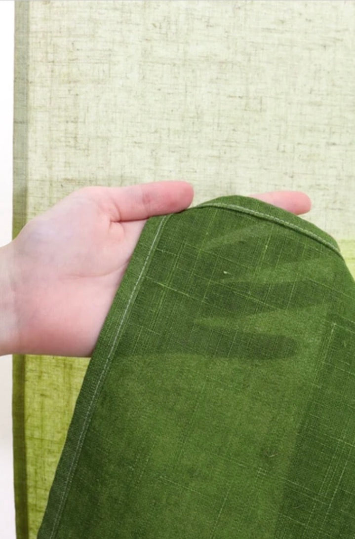 New Japanese Noren Curtain Hiyori Forest Green Ombre Doorway 150cm Made in Japan
