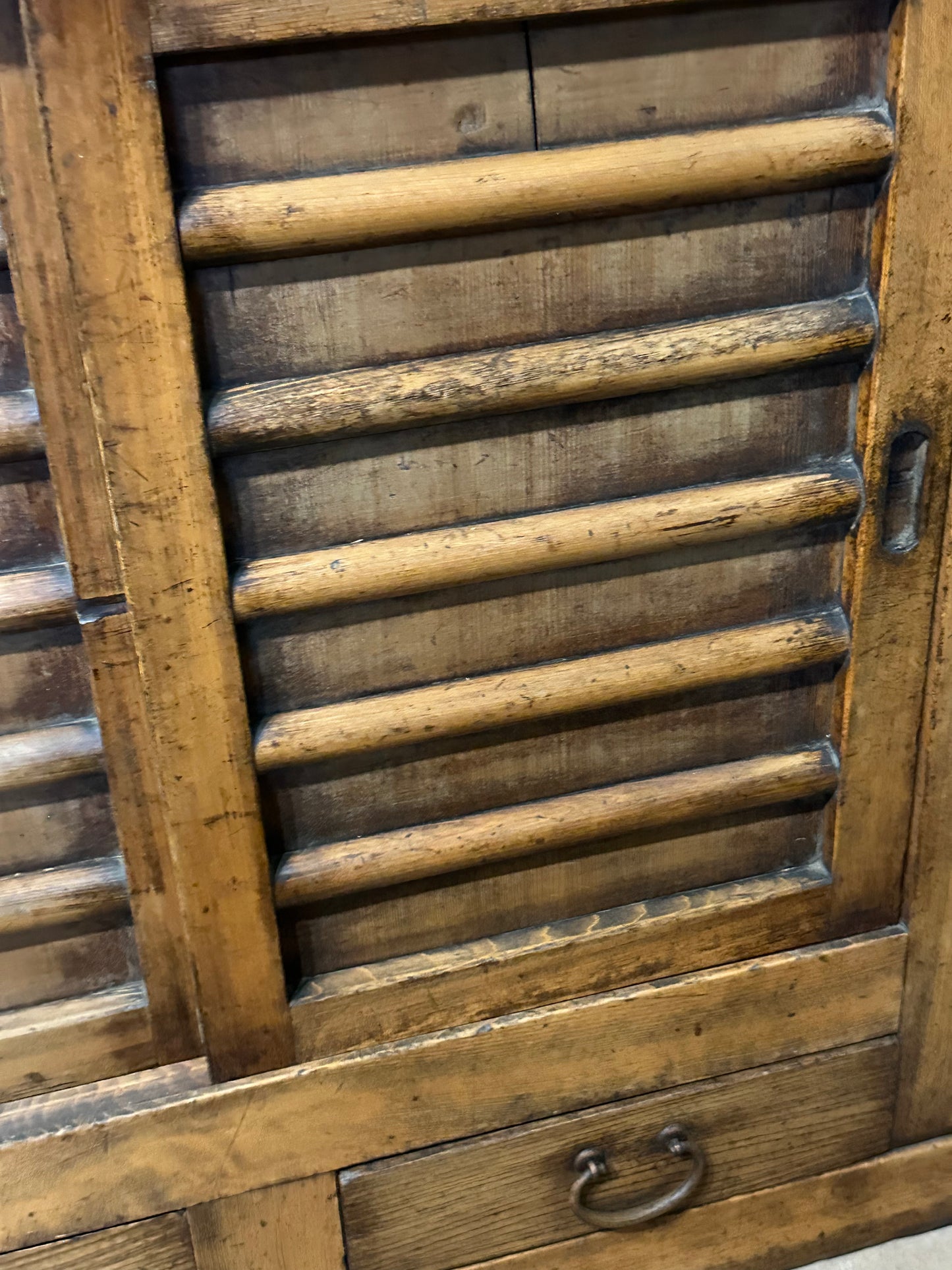 Antique Japanese Meiji Era Mizuya Kitchen Tansu 3ft