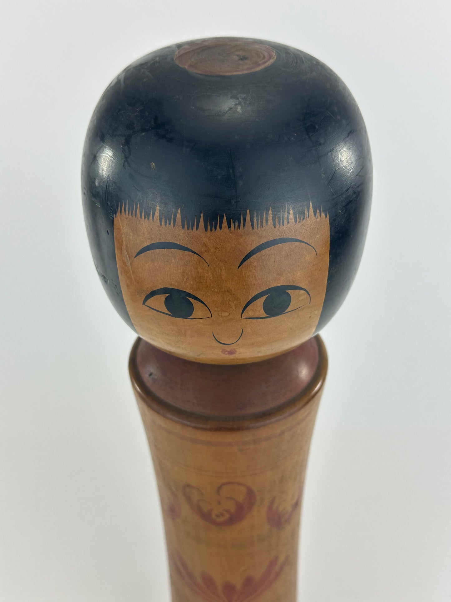 Vintage Japanese Large Kokeshi Wooden Doll Signed by Maker 18"