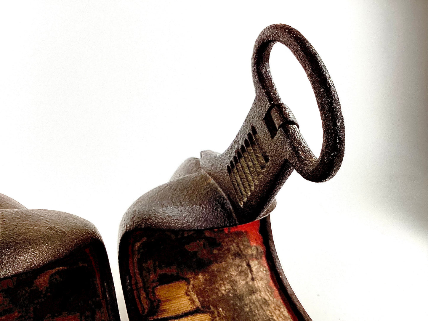 Antique Edo Period Japanese Samurai Stirrups (Abumi) Pair of Iron Horse Riding Fittings LS#182