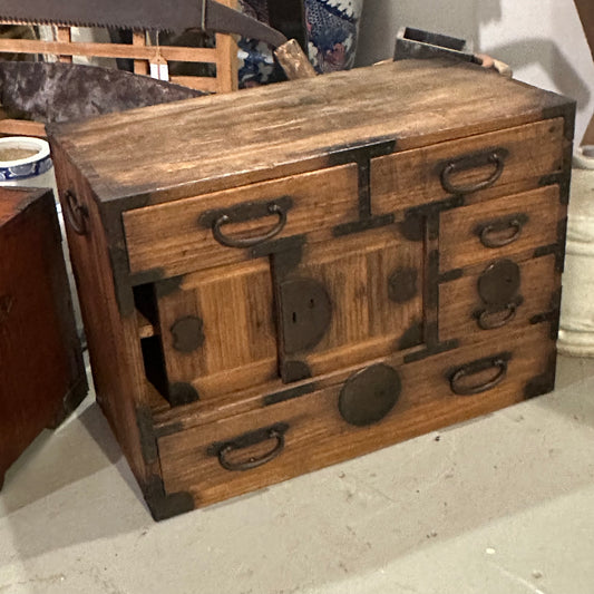 Antique Japanese Meiji Era (c1880’s) Kodansu Personal Tansu 5 Drawer 25"W