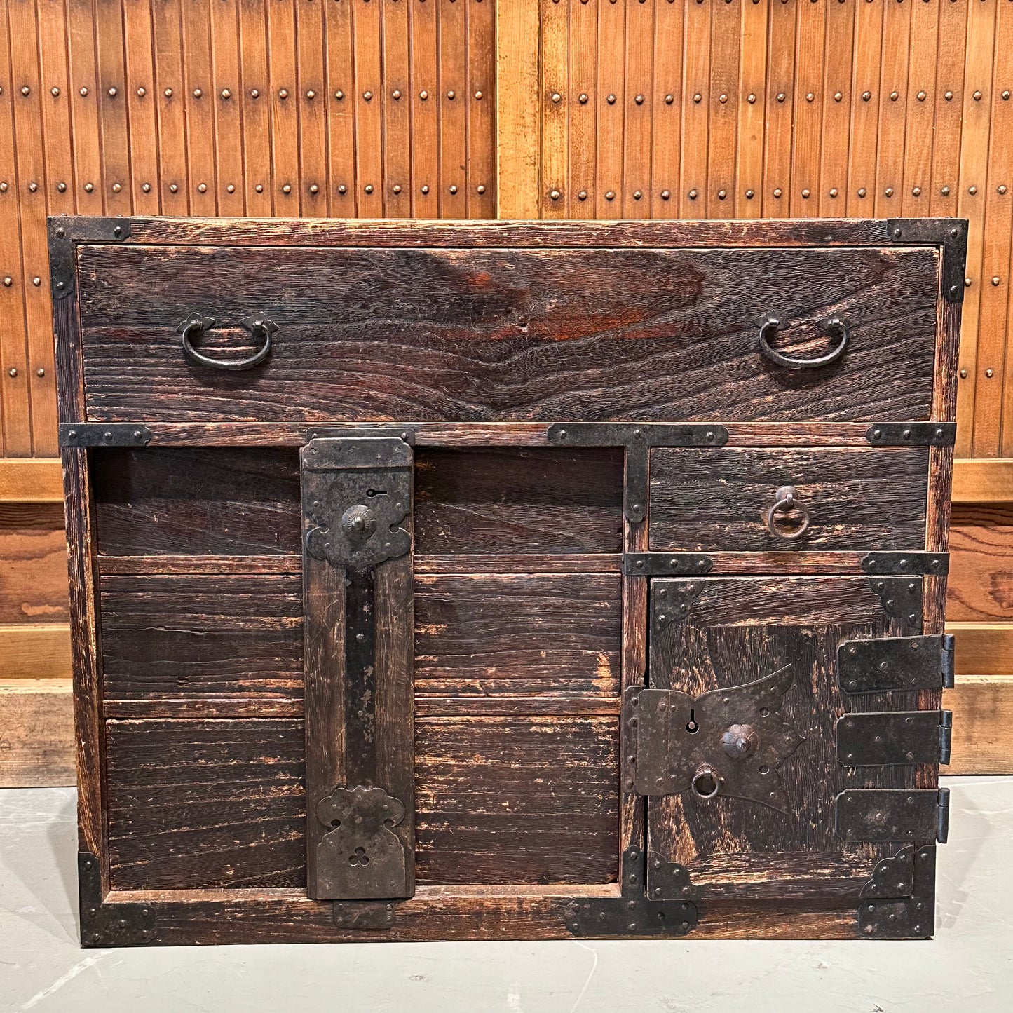 Antique Japanese Meiji Era (c1870’s) Kiri Bodansu Personal Tansu 8 Drawer 23"W