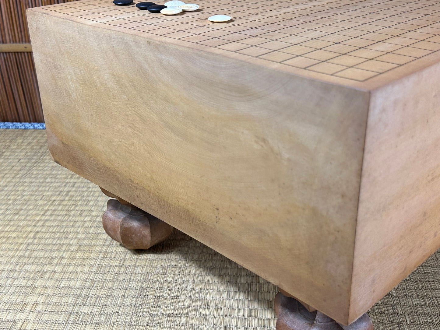 Vintage Japanese Goban 7" (17.5cm) Thick Go Game Board Floor Board A1
