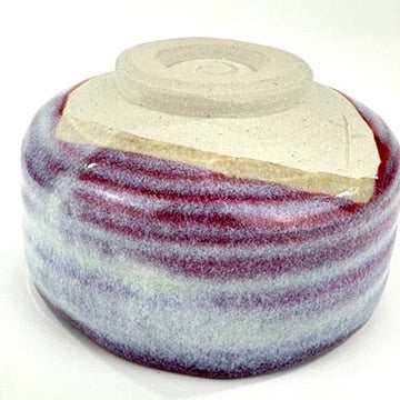 Japanese Handmade Chawan Matcha Tea Bowl Sakura Unofu Cherry Blossom Pink Purple Glaze NEW 5"