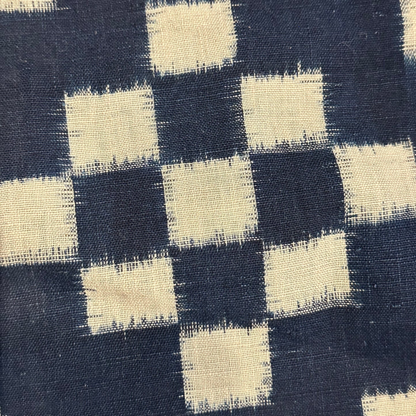 Antique Japanese 19th Century Textile - Kasuri Indigo Ikat 64"x78" #78