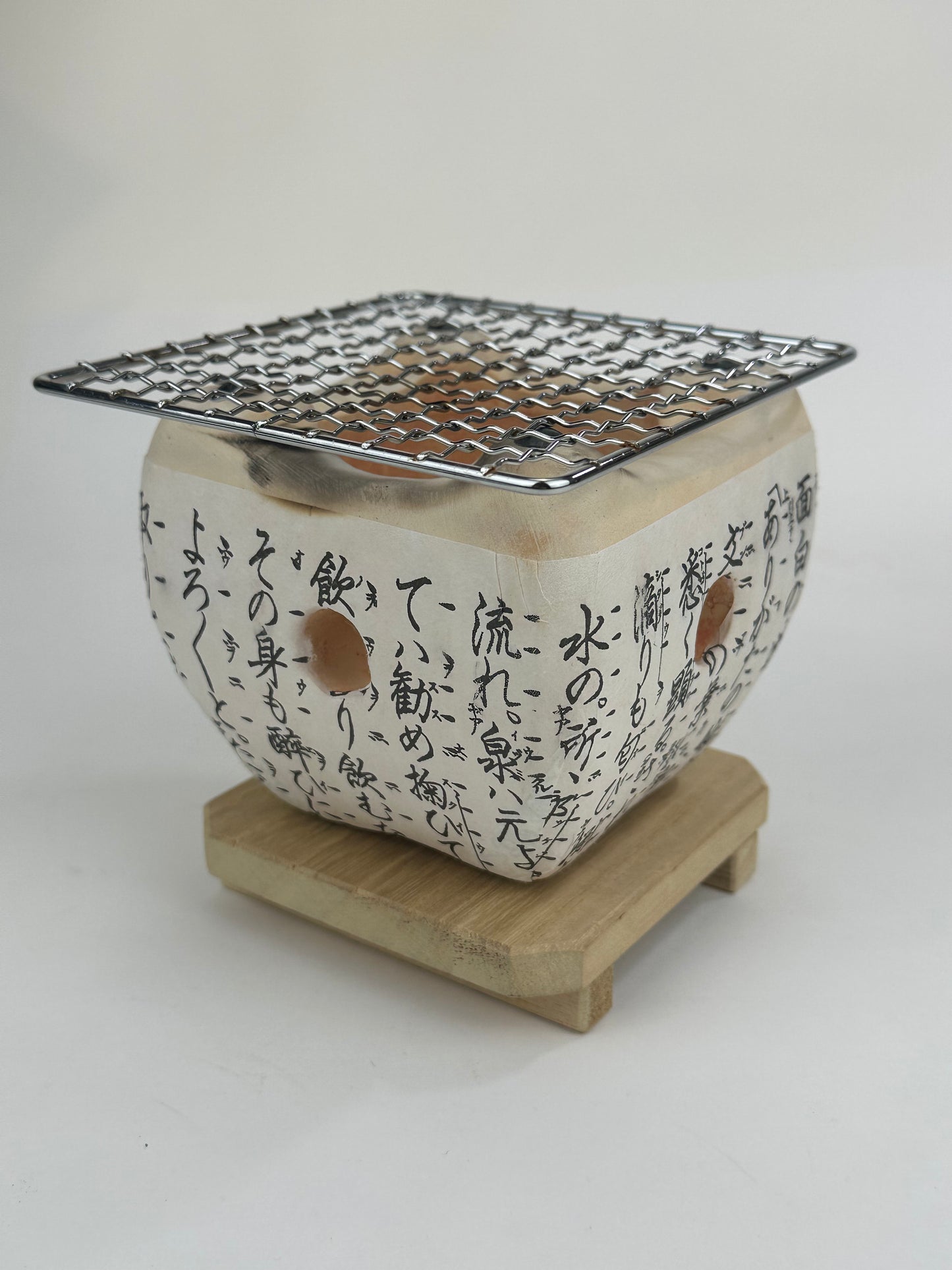 Vintage Japanese Mini Tabletop Grill Hibachi Stove BBQ 6"x6"
