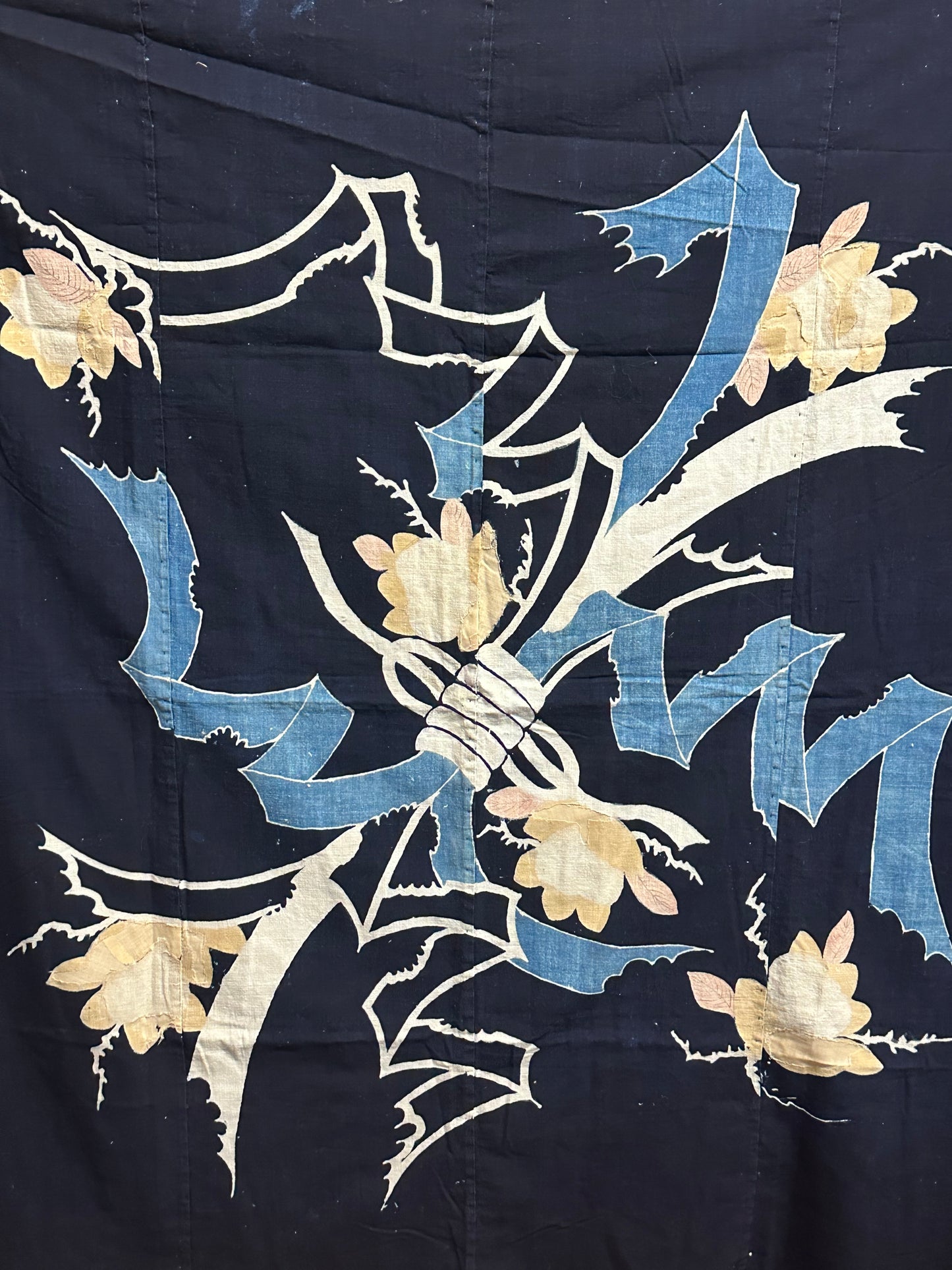 Antique Japanese 19th Century Textile - Tsutsugaki 51"x58"