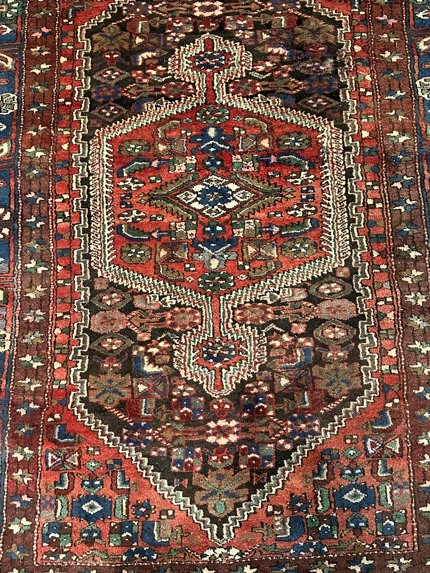 Vintage Persian Rug 60” x 83” Carpet (note condition)