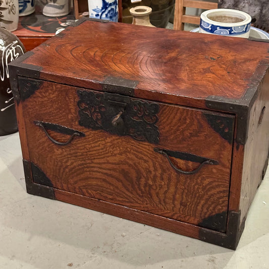 Antique Japanese Edo Era (1800’s) Funadansu Document Tansu Chest