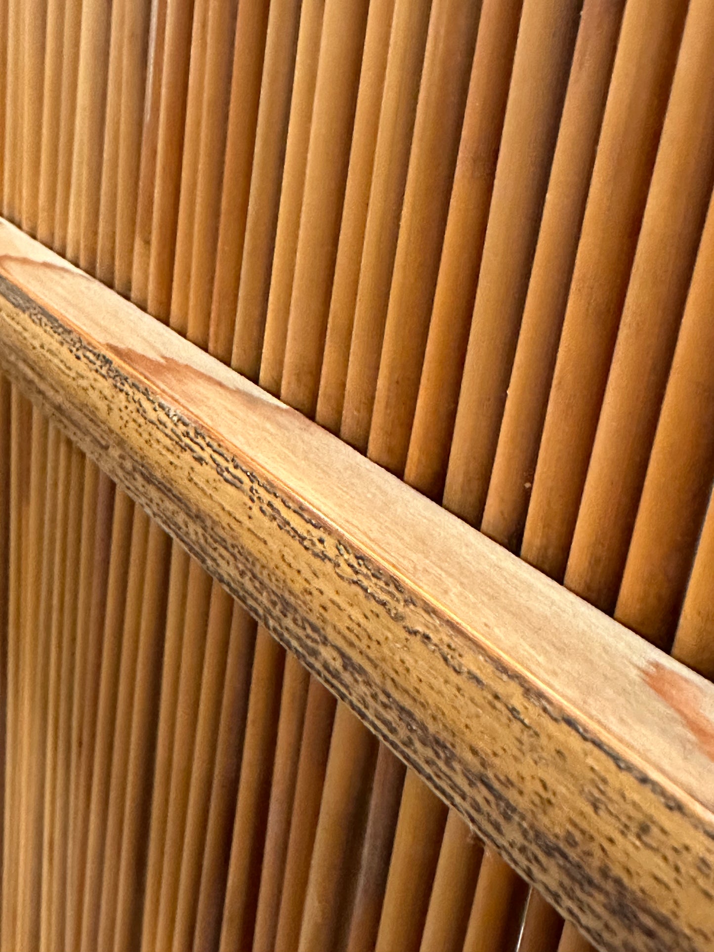 Antique Japanese Yoshido Summer Screen Reed Bamboo Hinoki PAIR 68
