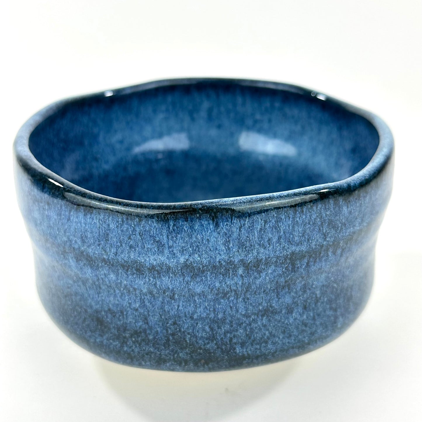 Japanese Handmade Mino Ware Chawan Matcha Tea Bowl Ai Yohen Blue Flambe Glaze NEW5"