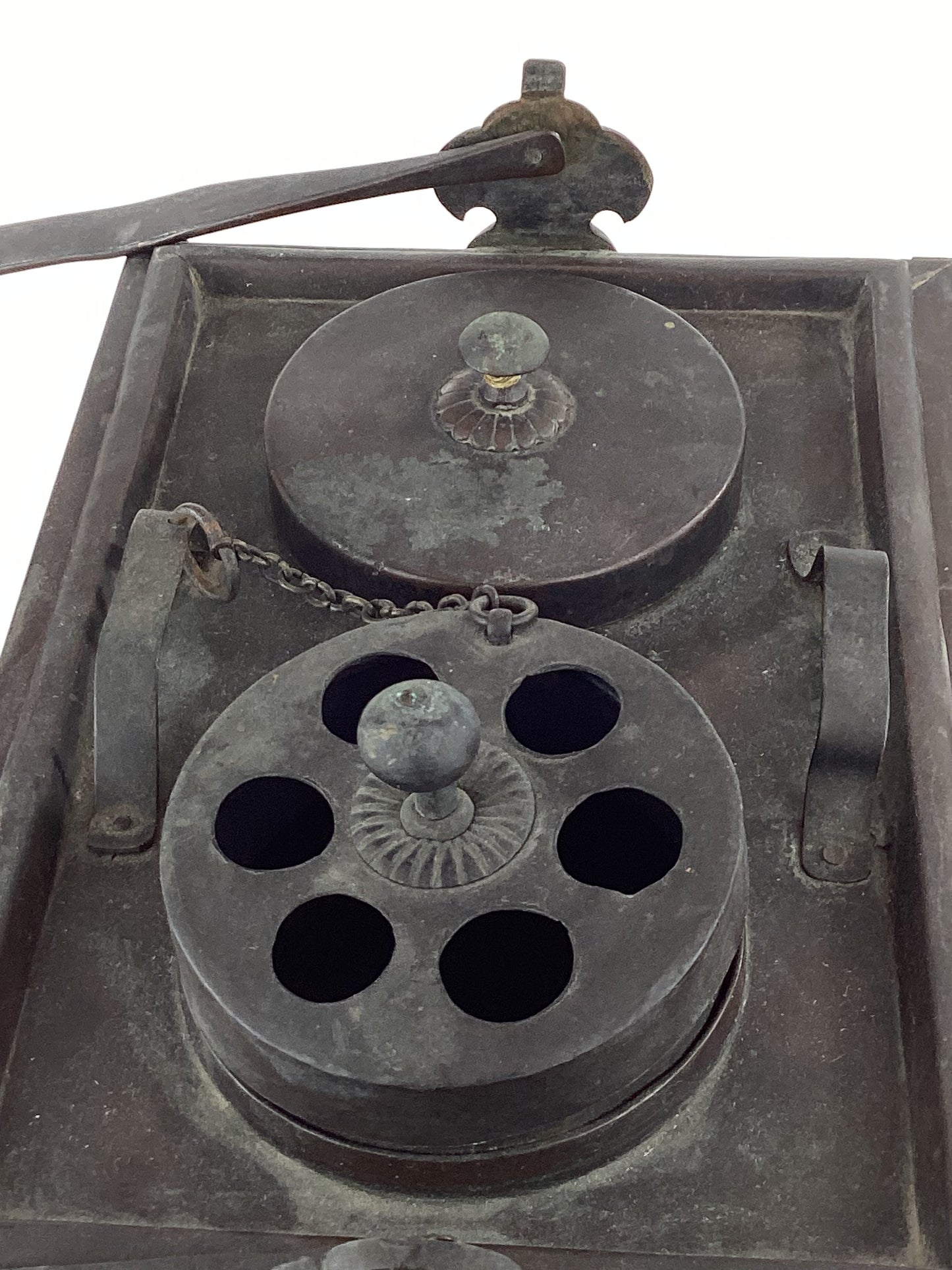 Antique Japanese Charcoalheated Copper Sake Bottle Warmer
