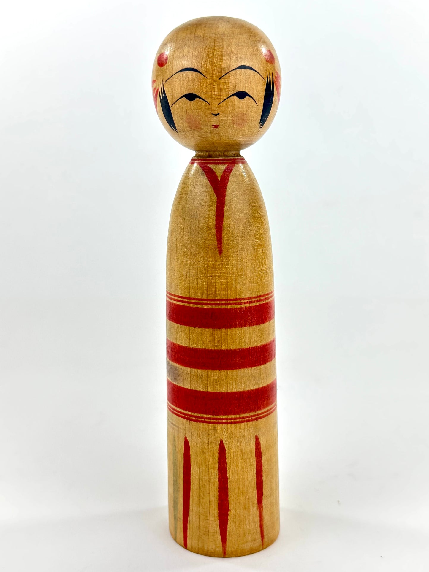 Vintage Japanese Kokeshi Wooden Doll Signed by Maker 7"