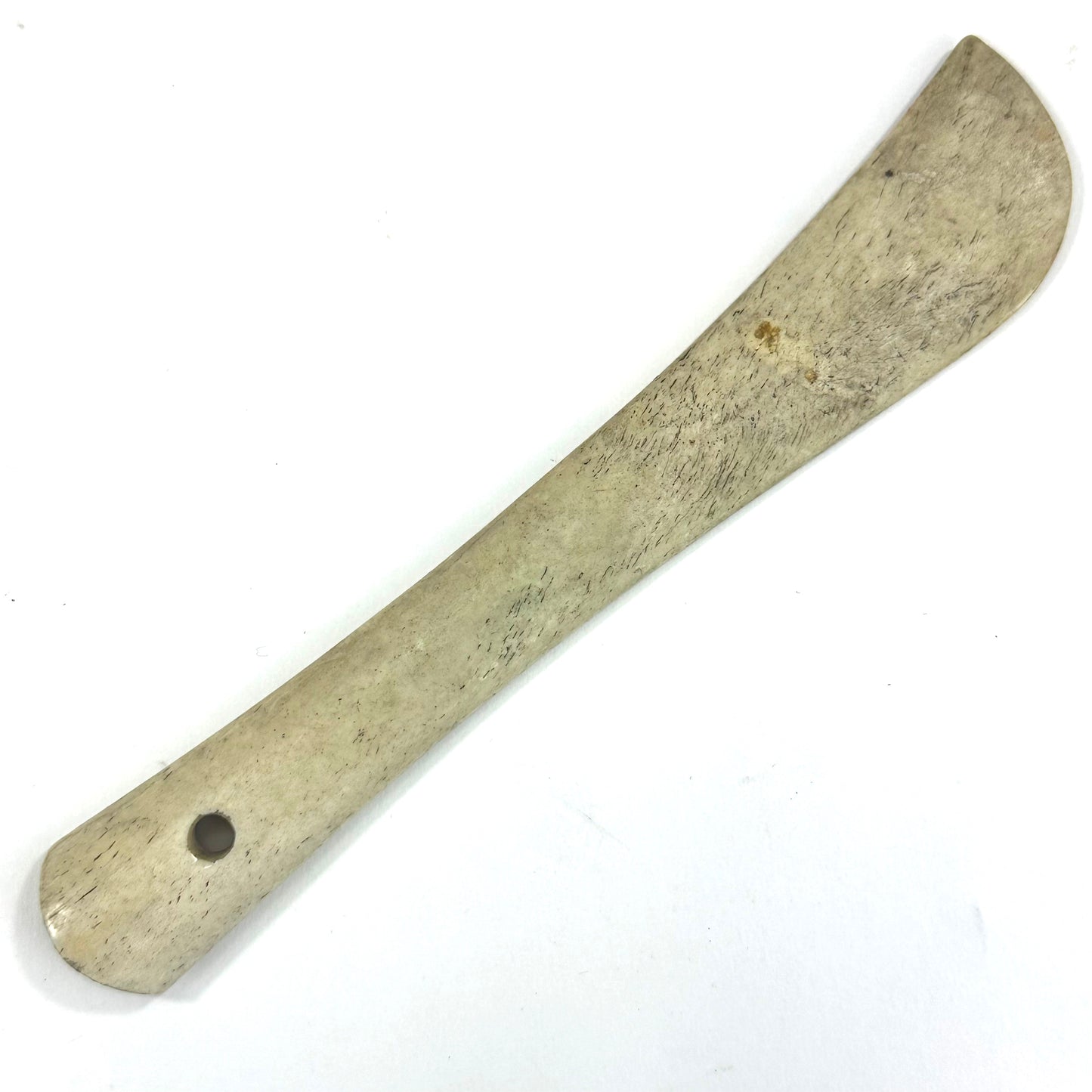 Antique Japanese Hera Fabric Oxbone Tool Scrolling Creasing Marking Sewing 4.75"