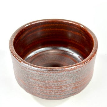 Japanese Chawan Matcha Tea Bowl Iron Red Rust Grey Blue Ash Streak Glaze NEW 5"