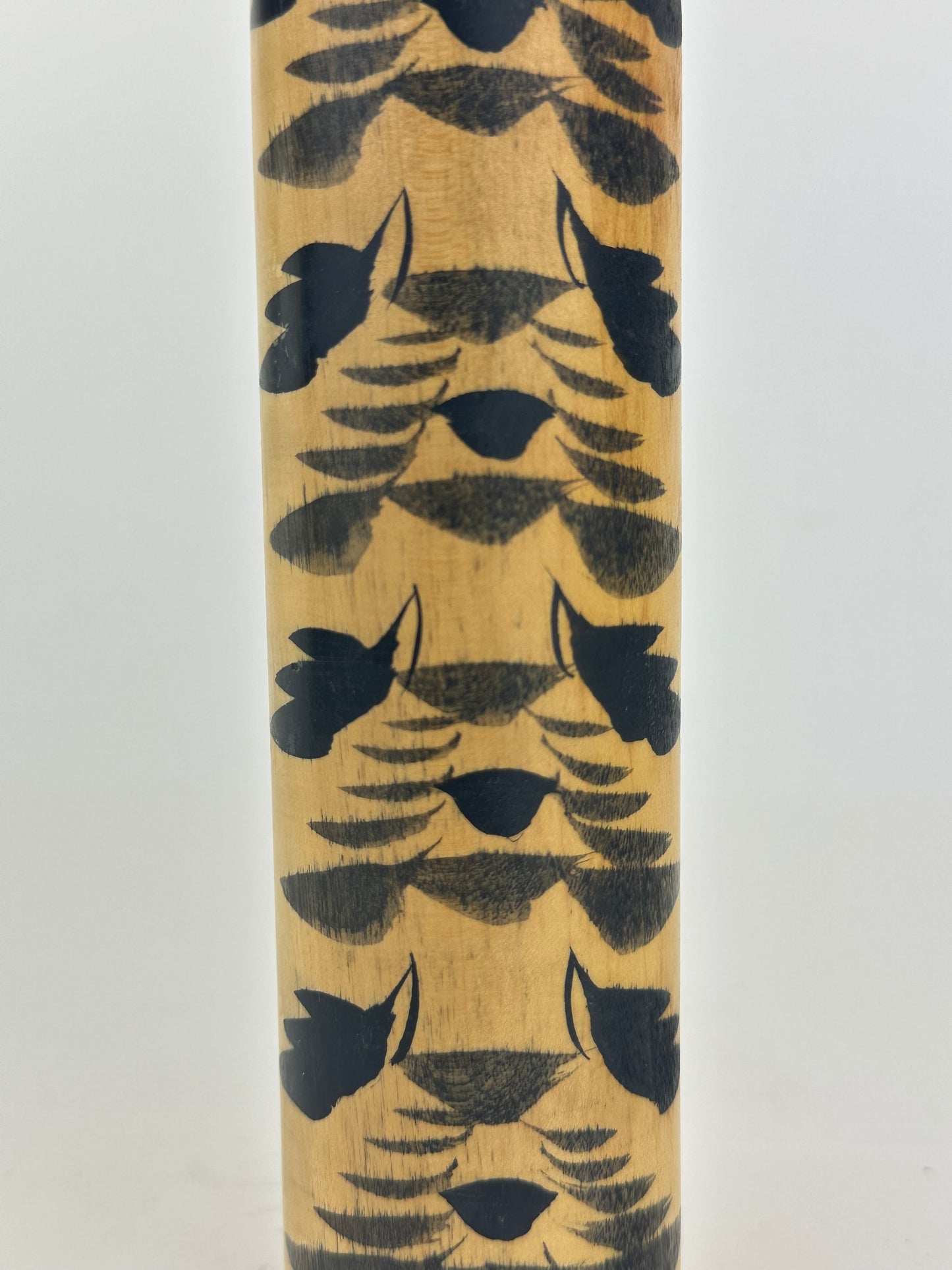 Vintage Japanese Kokeshi Wooden Doll Signed by Maker 12"