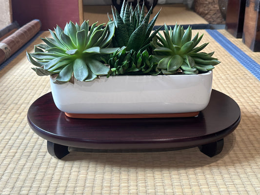 Vintage Japanese Kadai Makassar Ebony Ikebana & Bonsai Stand