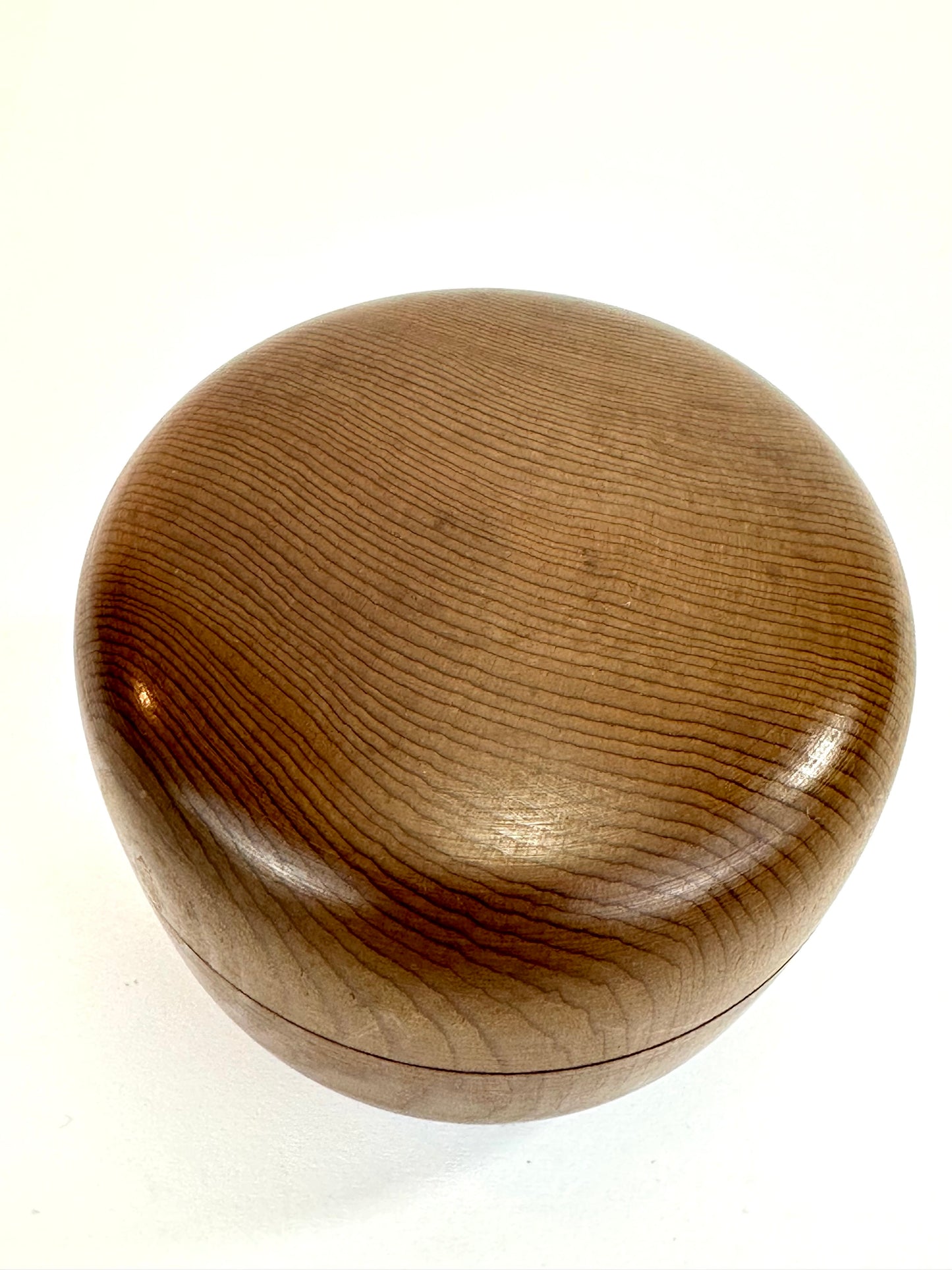 Vintage Japanese Wooden Natsume w/ Fine Natural Wood Grain 3"