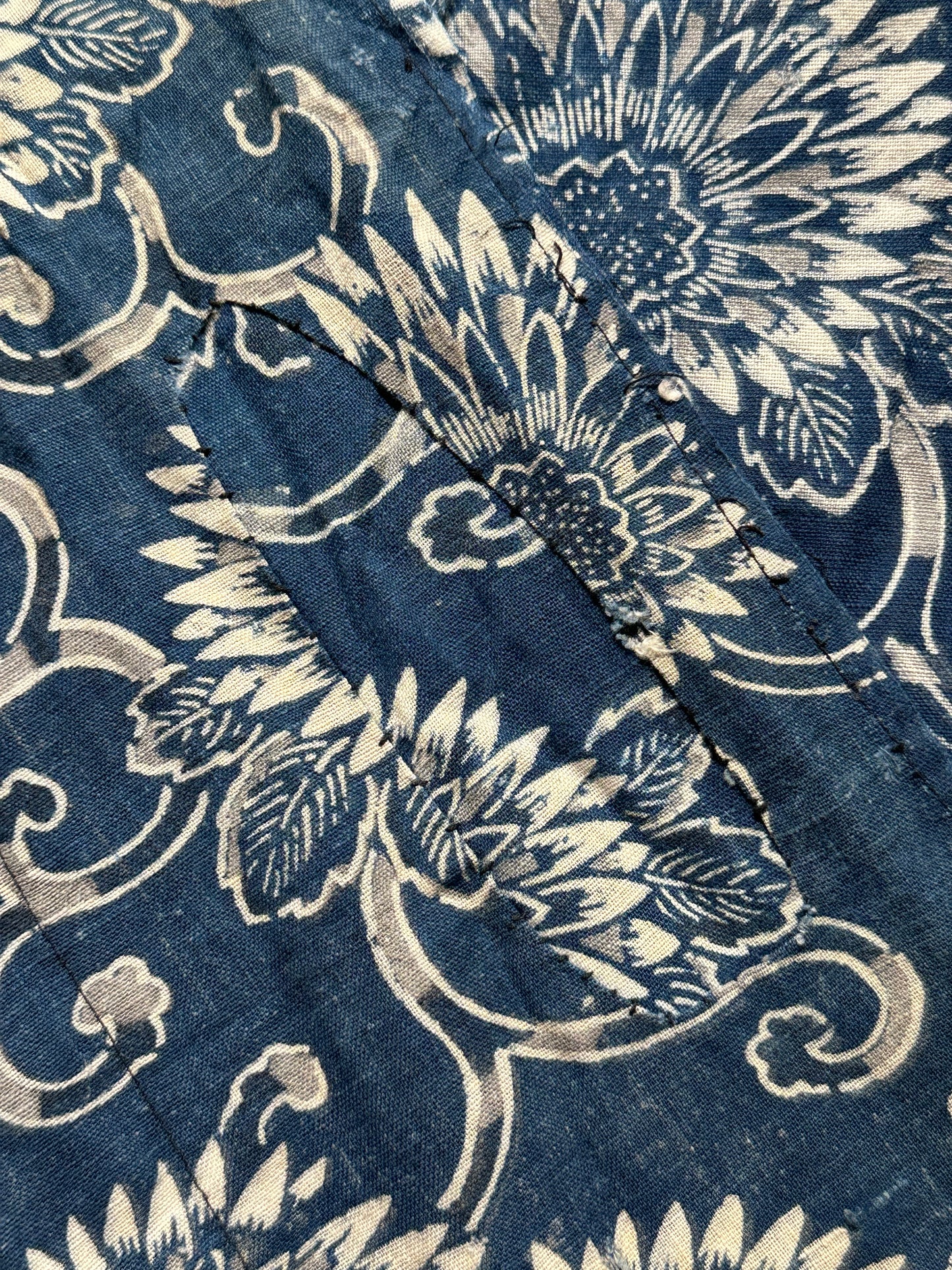 Antique Japanese 19th Century Textile - Katazome Indigo  38"x72" #70