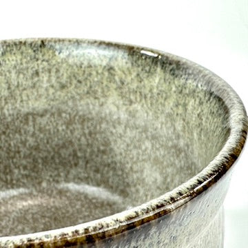 Japanese Handmade Banko Ware Chawan Matcha Tea Bowl Moegi Ash Grey Green Glaze NEW 5"