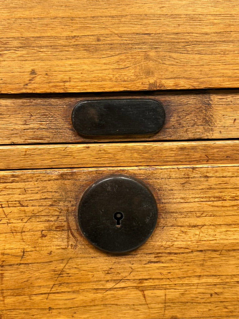 Antique Japanese Kiri Wood Ishodansu Kasane Tansu Meiji Era Chest of Drawers
