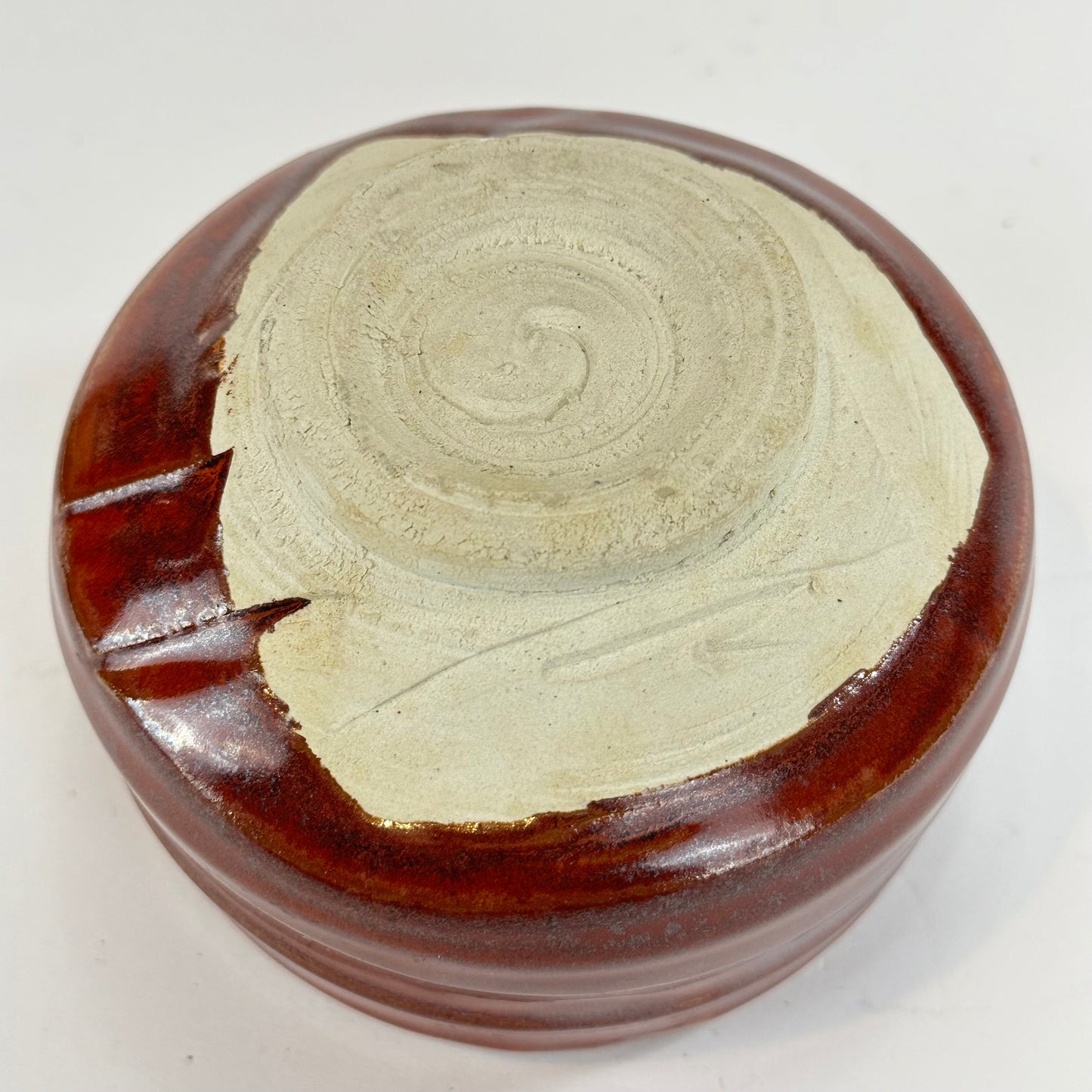 Vintage Japanese Hand Thrown Ceramic Tea Bowl Chawan Signed 5"