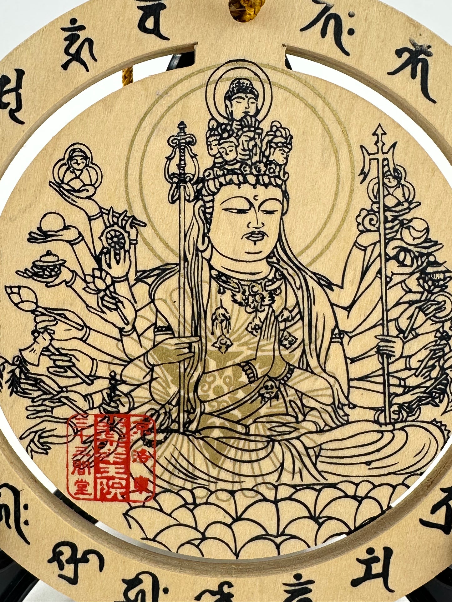 Vintage Japanese Ema Votive Plaque Hand-Painted Wooden Shrine Offering Wishes & Blessings  5"