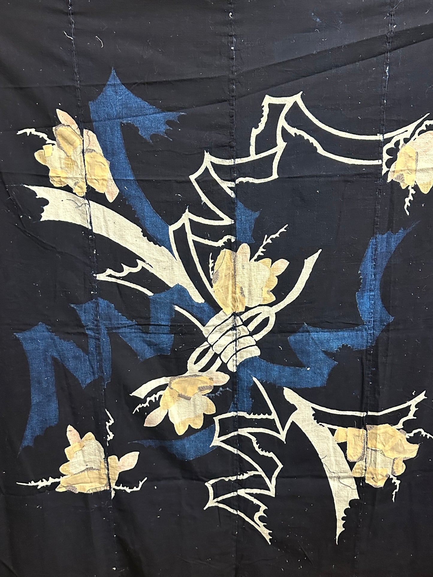 Antique Japanese 19th Century Textile - Tsutsugaki 51"x58"
