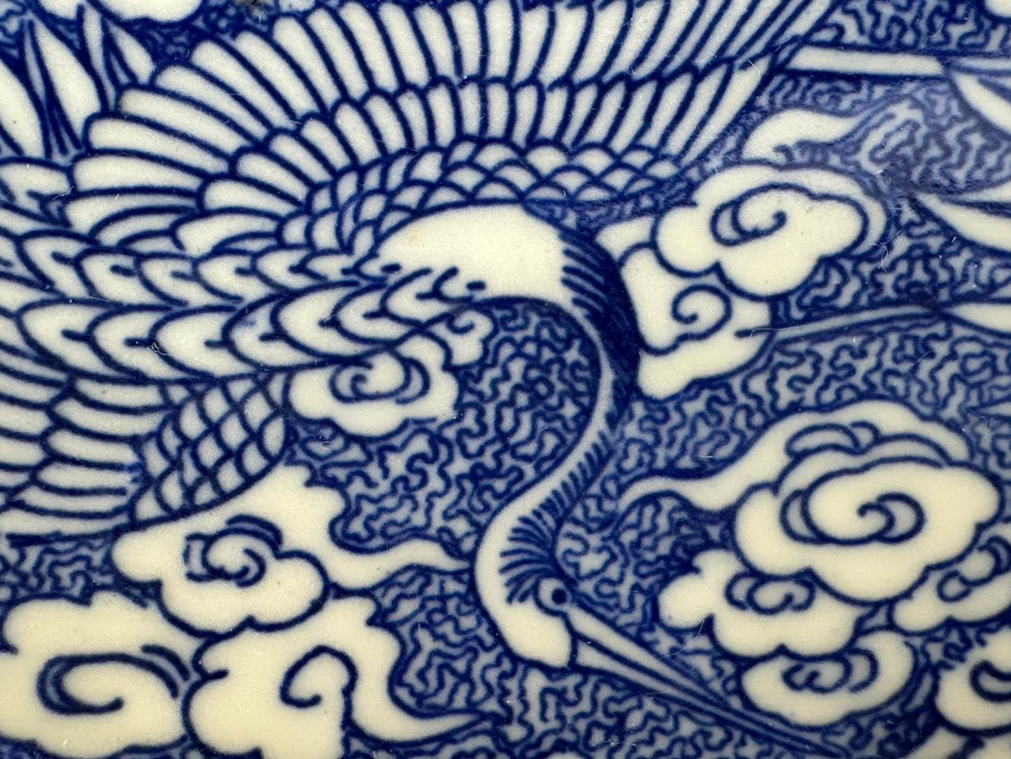 Antique Japanese Late Edo Period 19th Century Imari Ceramic Plate Blue & White 10"