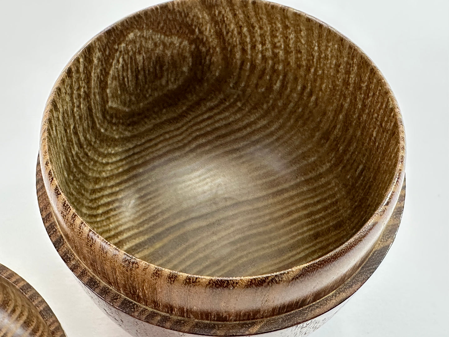 Vintage Japanese Wooden Tea Ceremony Natsume Usuki w/ Natural Wood Grain
