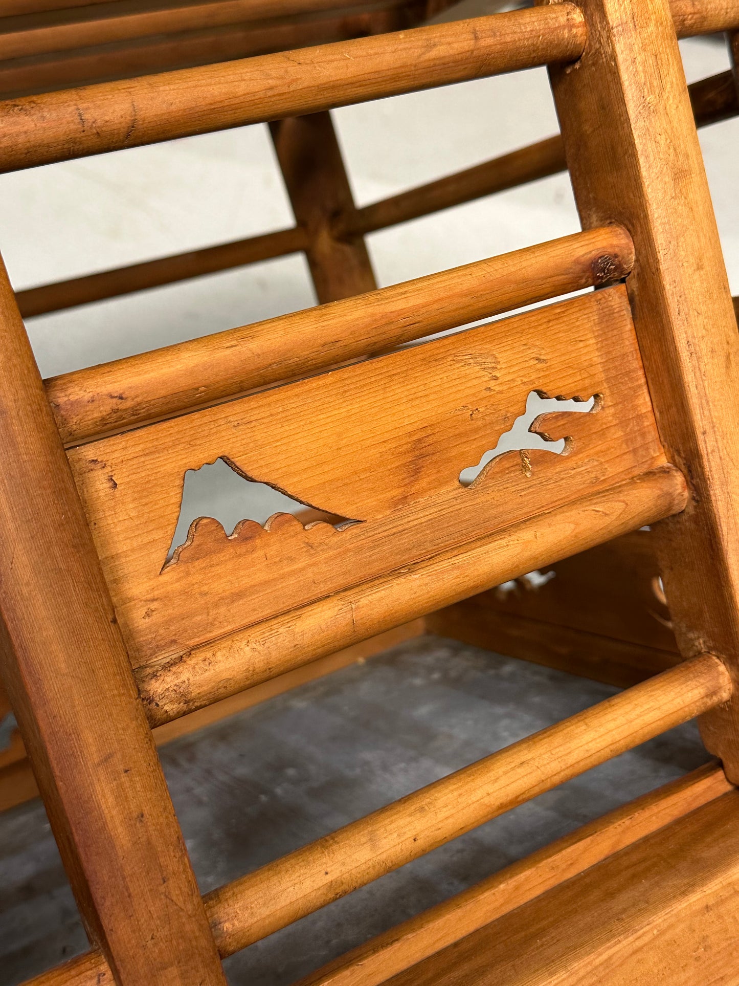 Antique Japanese Early Showa Period Sugi Wood Kotatsu Table 18"