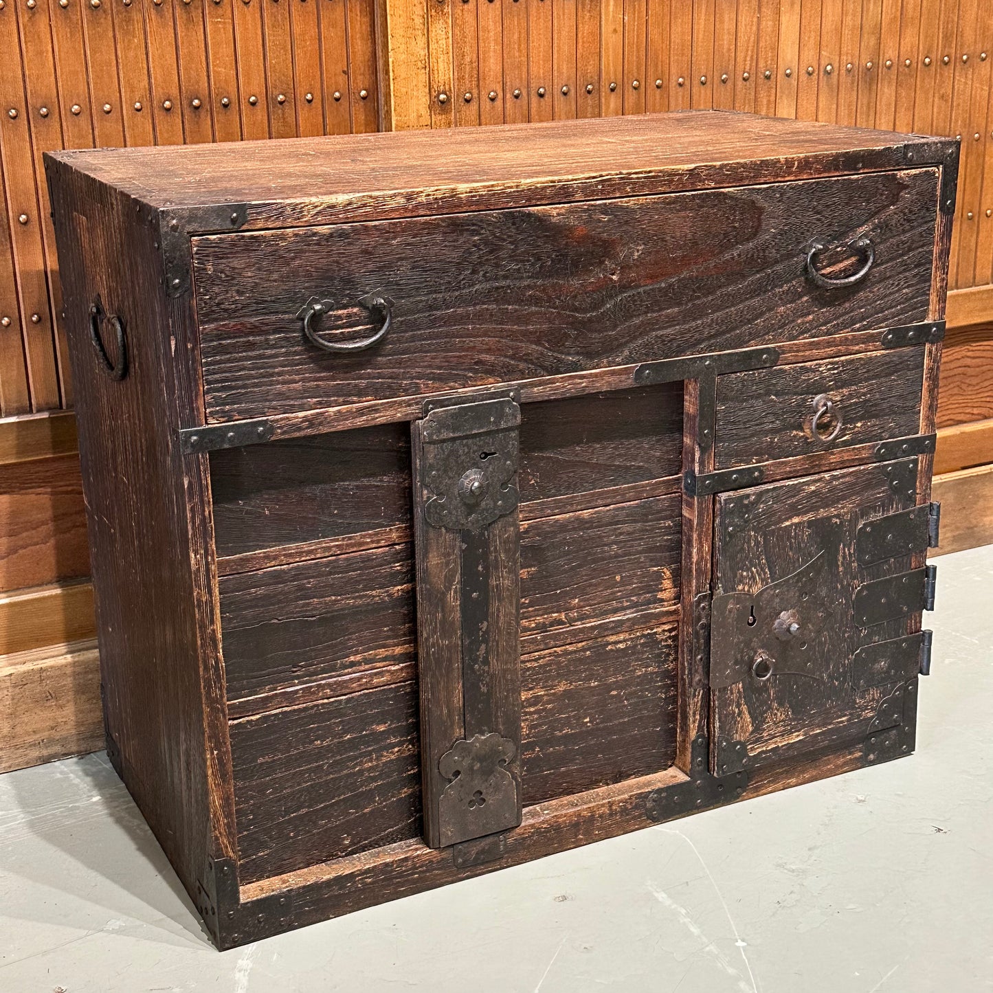 Antique Japanese Meiji Era (c1870’s) Kiri Bodansu Personal Tansu 8 Drawer 23"W