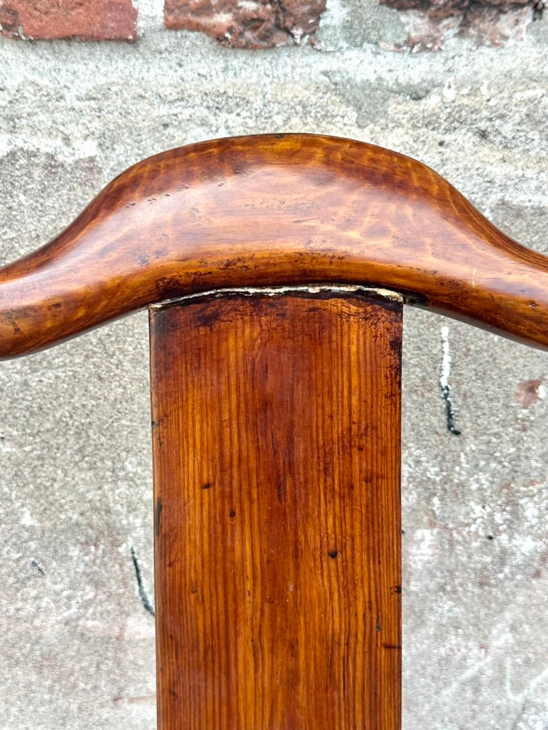 Antique Chinese Elm Yoke Back Official's Hat Chair Guanmaoyi Late Qing Dynasty 38"H LS#139