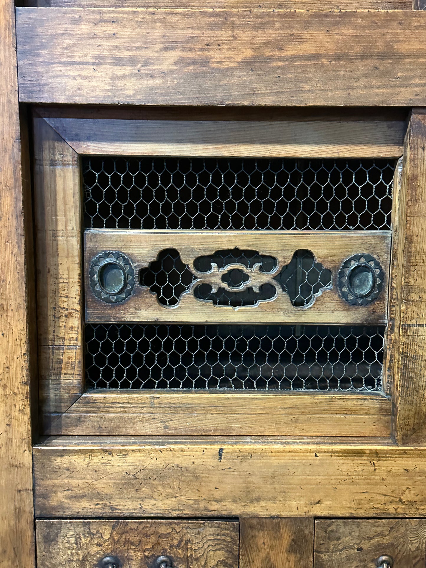 Antique Japanese Meiji Era Mizuya Kitchen Tansu 3ft