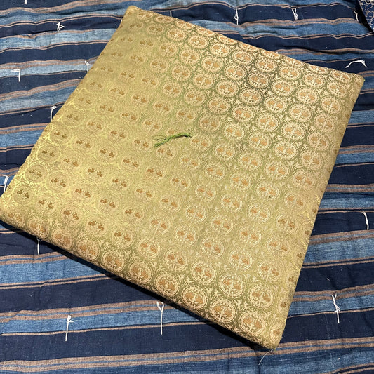 Vintage Japanese Zabuton Large Meditation Cushion Pillow Yellow