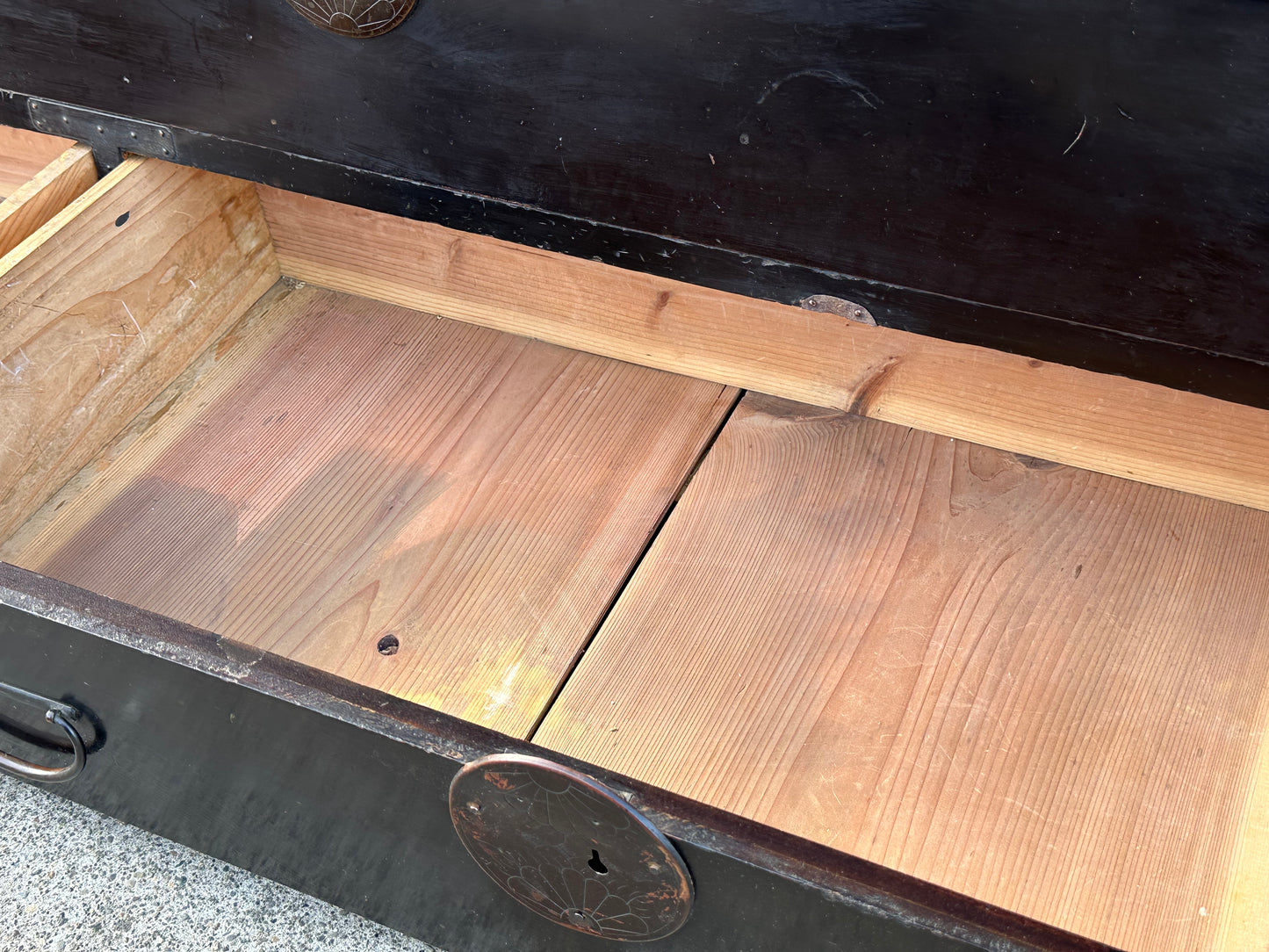 Antique Japanese Edo Era “Katanadansu” Black Lacquer Sword Chest 67"