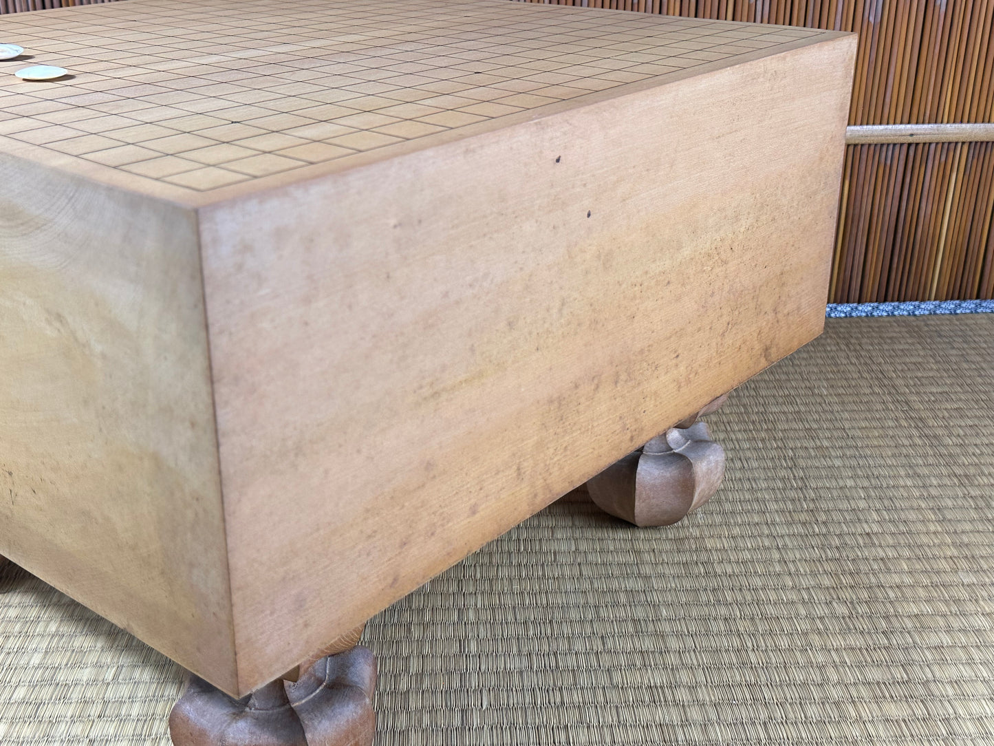 Vintage Japanese Goban 7" (17.5cm) Thick Go Game Board Floor Board A1