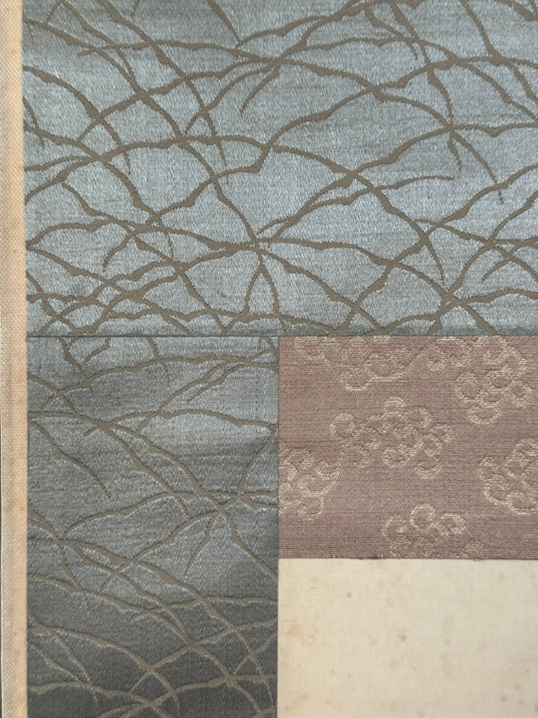 Antique Japanese c1912 Kakejiku Hanging Scroll Wild Bamboo Frost Branch Sumi Ink Signed 76"L