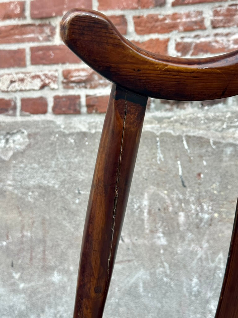 Antique Chinese Elm Yoke Back Official's Hat Chair Guanmaoyi Late Qing Dynasty 38"H LS#139