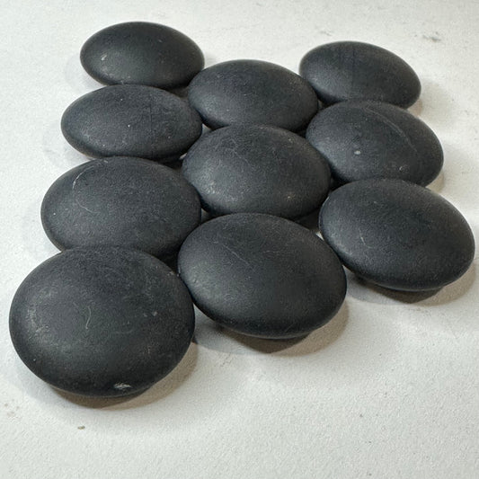 Vintage Japanese Go Game Stones 9mm X10 For Replacement - Black Slate