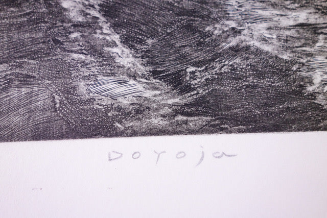 Original Signed Engraving by Koichi Yamamoto Print Signed 1996 “Doyoja” 30”H