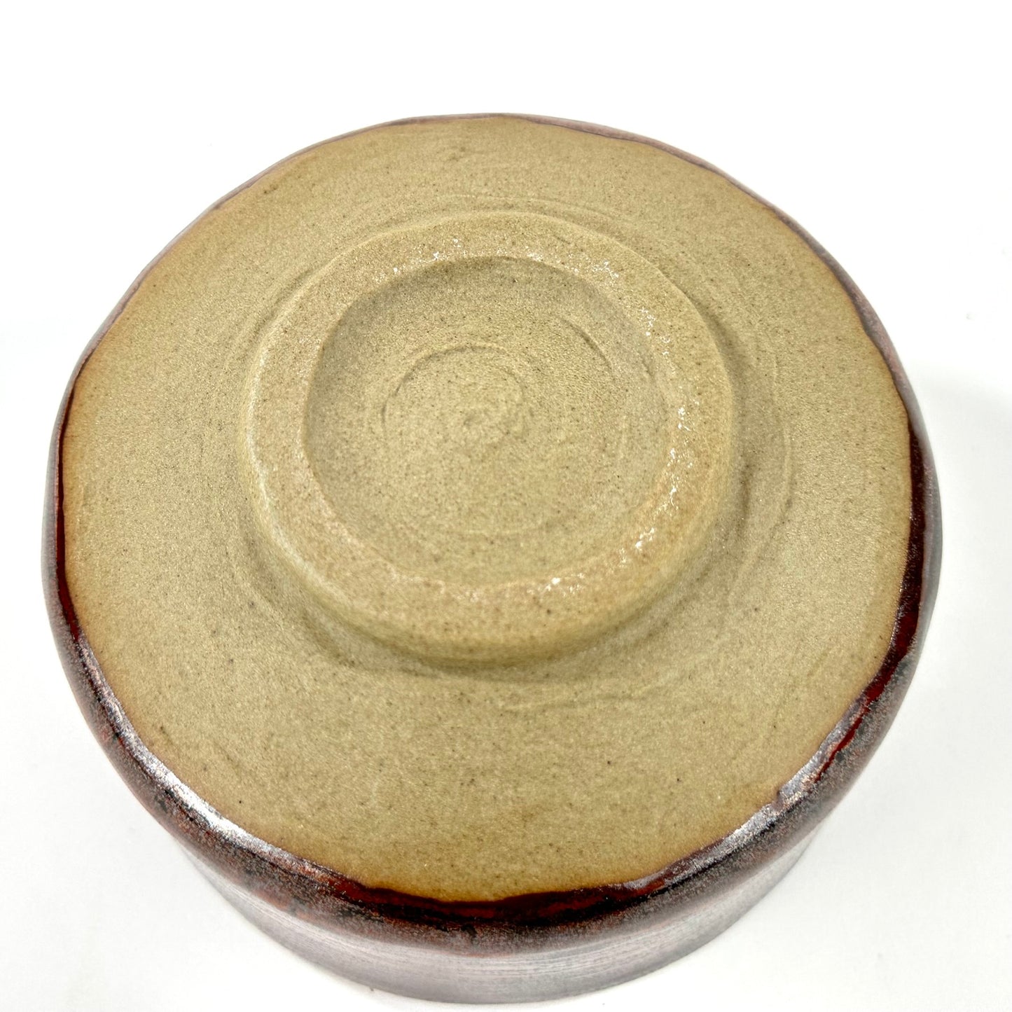 Japanese Chawan Matcha Tea Bowl Iron Red Rust Grey Blue Ash Streak Glaze NEW 5"