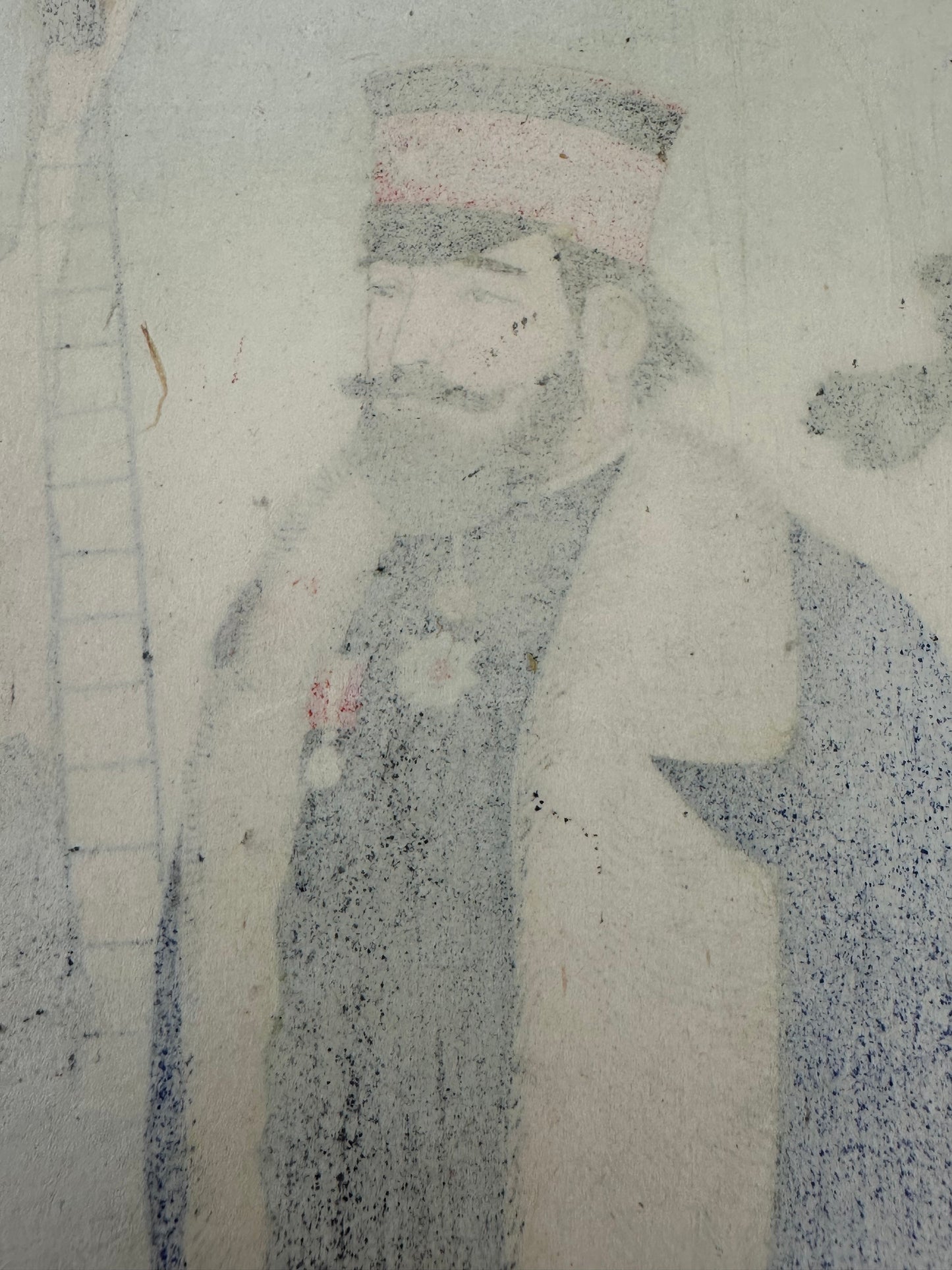 Meiji Era Japanese Woodblock Print – Portrait of Russian Count / General – Russo-Japanese WarLS#202