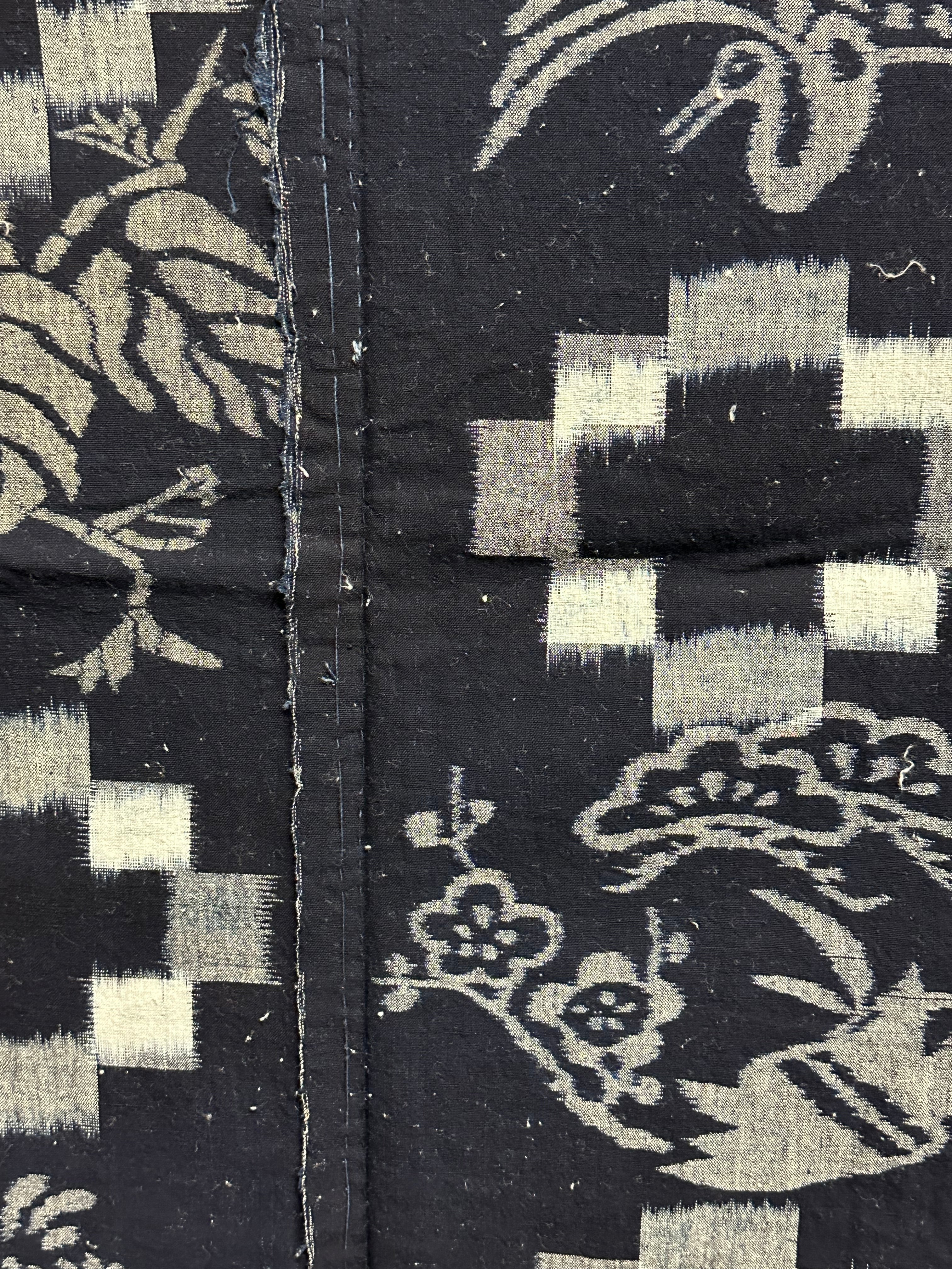 Antique Japanese 19th Century Textile - Kasuri Indigo Ikat 56